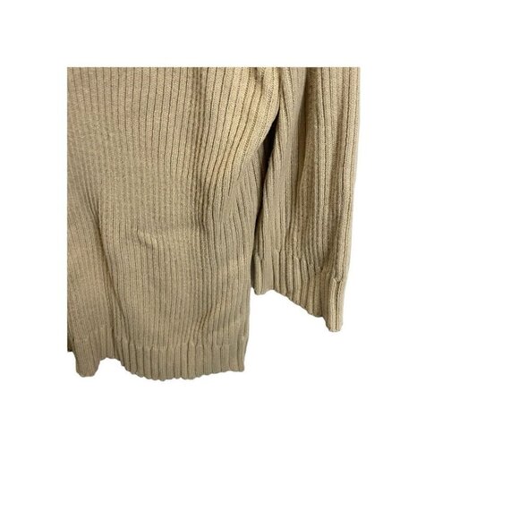 Divided H&M Tan Sweater Dress Size S 1/4 Zip Cowl Neck Thick Knit - Picture 4 of 6